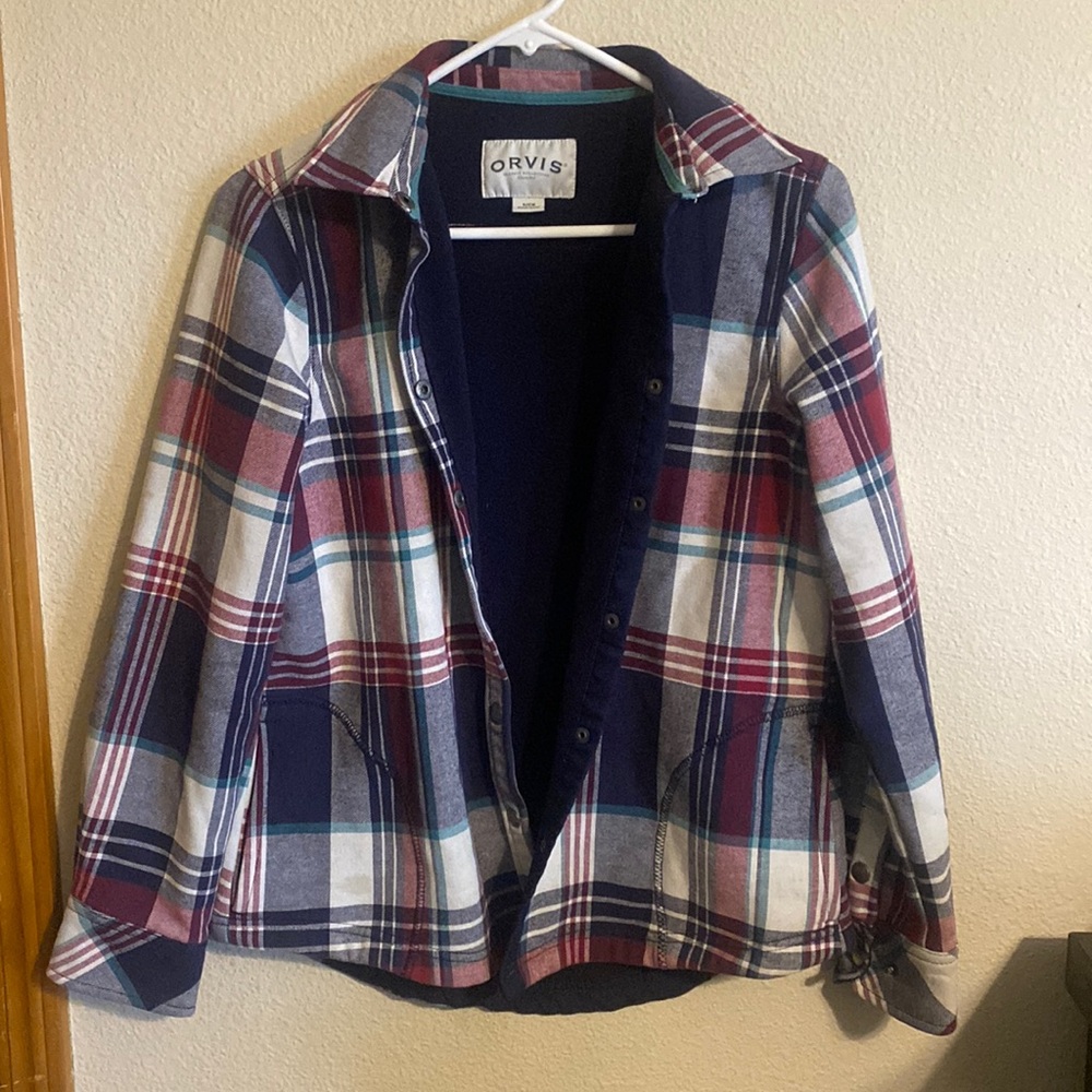 Orvis button down thick flannel size small